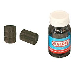 Foto van Elvedes rubberen o-ringen voor rem/ schakelkabel ø1,1-1,5mm zwart (potje met 250 stuks)