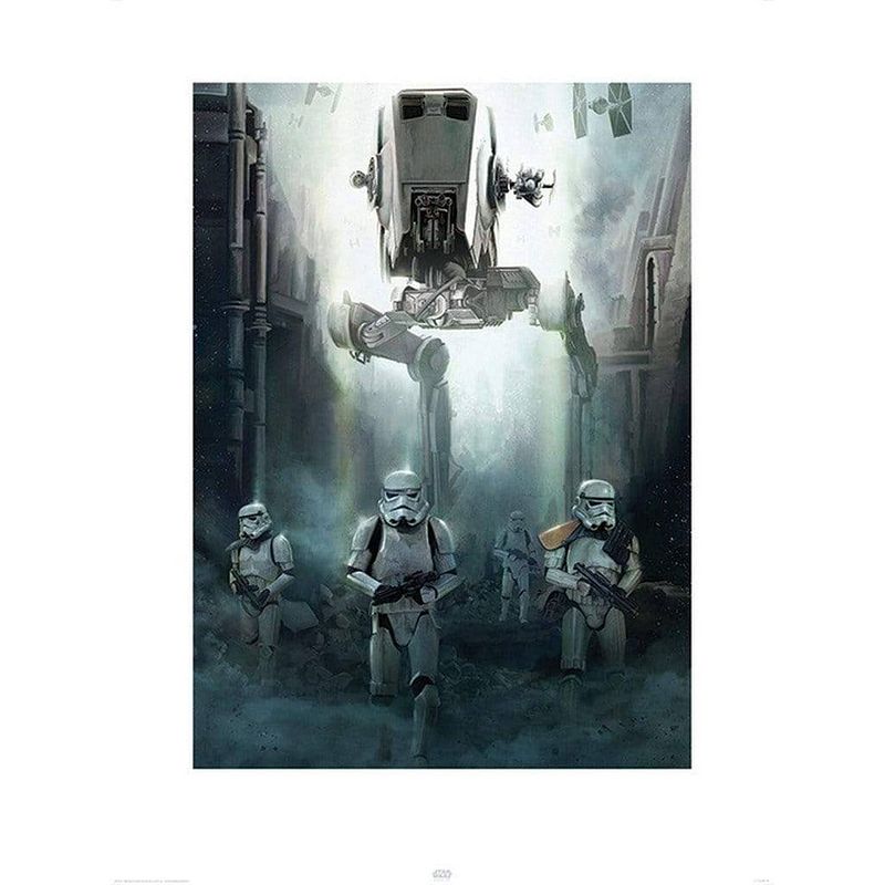 Foto van Pyramid star wars rogue one stormtrooper patrol kunstdruk 60x80cm