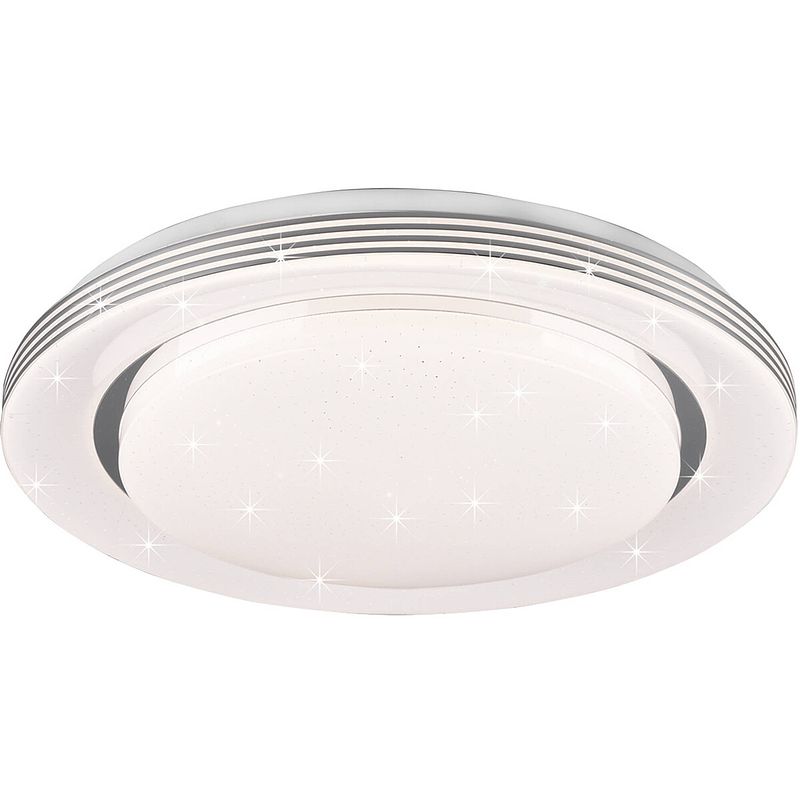 Foto van Led plafondlamp - plafondverlichting - trion atras - 18w - aanpasbare kleur - afstandsbediening - dimbaar - sterlicht -