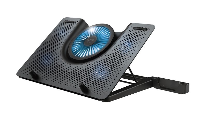 Foto van Trust gxt 1125 quno laptop cooling stand - gaming laptopstandaard zwart