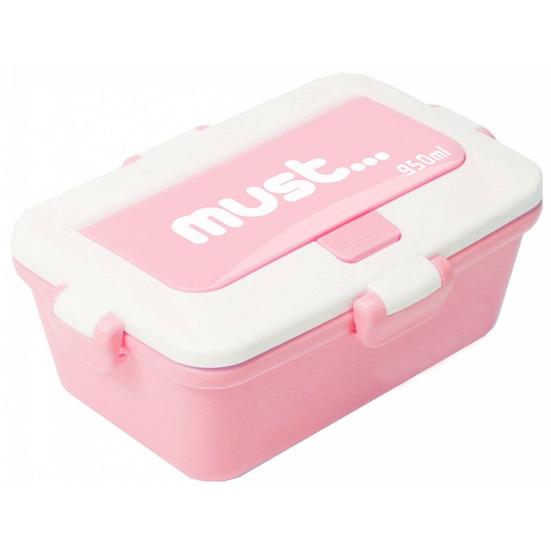 Foto van Diakakis lunchset must unisex 20 x 14 cm roze 950 ml 3-delig