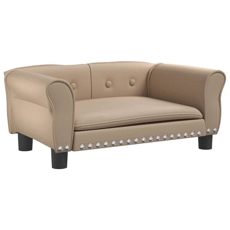 Foto van The living store hondenbed cappuccino - massief grenenhout - 70 x 45 x 30 cm - comfortabel en duurzaam