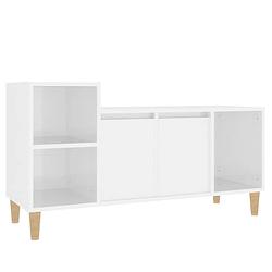 Foto van The living store tv-kast - stereokast - 100x35x55 cm - hoogglans wit