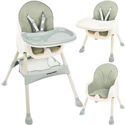 Foto van Kruzzel 3 in 1 kinderstoel met 5 punts veiligheidsgordel - feeding chair - licht groen