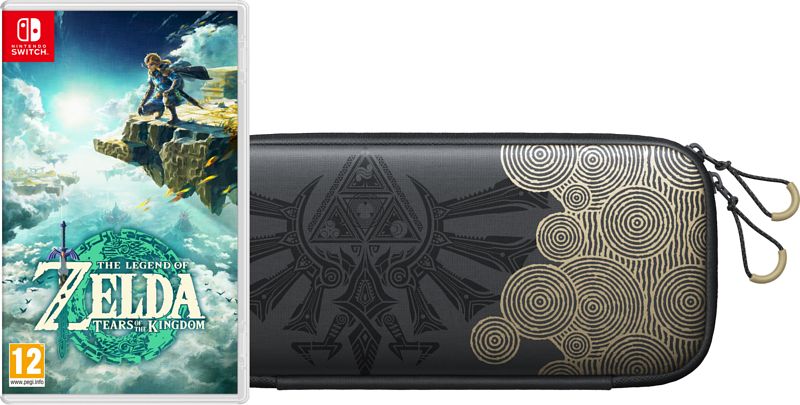 Foto van The legend of zelda tears of the kingdom + nintendo switch oled travel case zelda edition