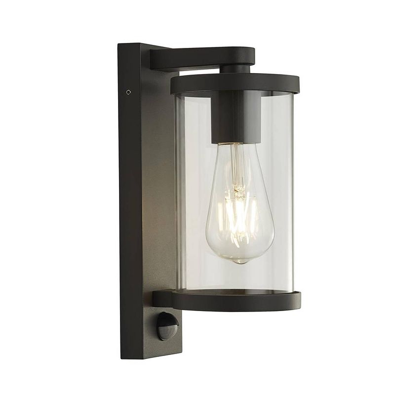 Foto van Moderne wandlamp - bussandri exclusive - metaal - modern - e27 - l: 12cm - voor buiten - woonkamer - eetkamer - grijs