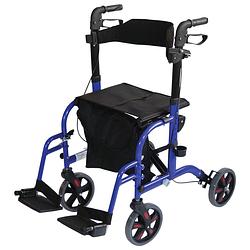 Foto van Aidapt rolstoel rollator blauw
