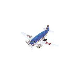 Foto van Dubbele propeller vliegtuig blauw 12 cm - speelgoed vliegtuigen