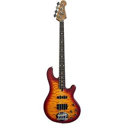 Foto van Lakland skyline 44-02 deluxe quilted maple top cherry burst satin elektrische basgitaar