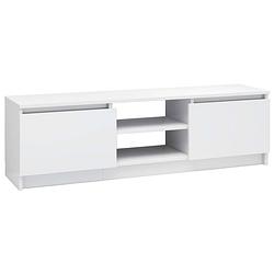 Foto van The living store tv-meubel classic - 120 x 30 x 35.5 cm - hoogglans wit