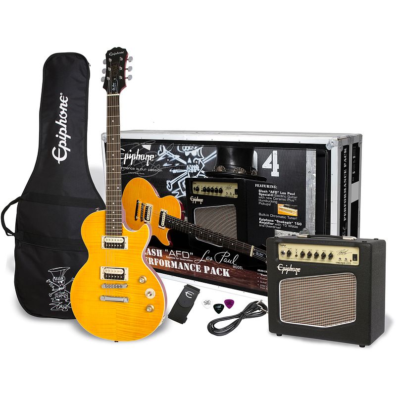 Foto van Epiphone slash afd les paul special-ii performance pack