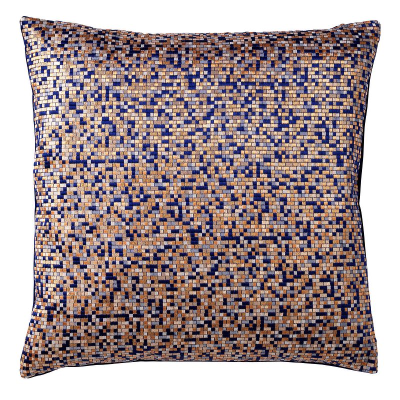 Foto van Dutch decor royal - kussenhoes met patroon 45x45 cm insignia blue - blauw - blauw