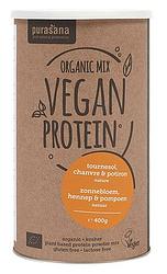 Foto van Purasana organic mix vegan protein naturel