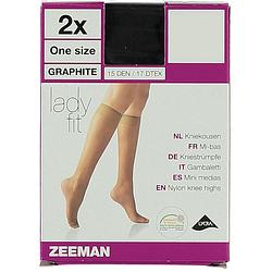 Foto van Lady fit - kniekousen - stretch - 15 den - 2-pack