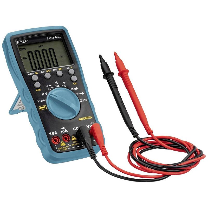 Foto van Hazet multimeter digitaal cat iii 600 v weergave (counts): 2000