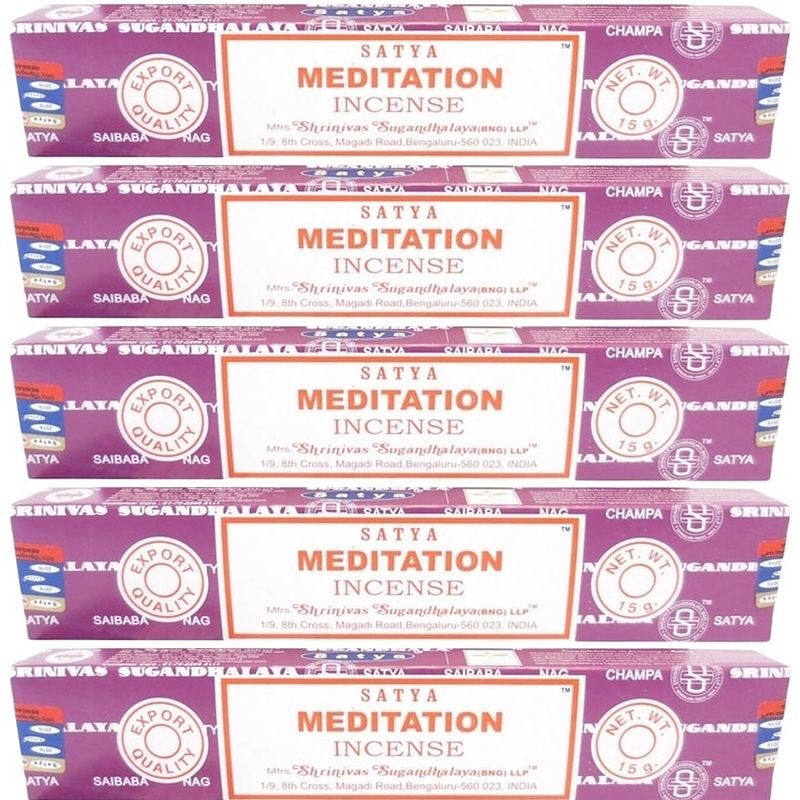 Foto van 60 nag champa wierookstokjes meditation 15 gram - wierookstokjes