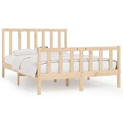 Foto van Vidaxl bedframe massief hout 120x190 cm 4ft small double