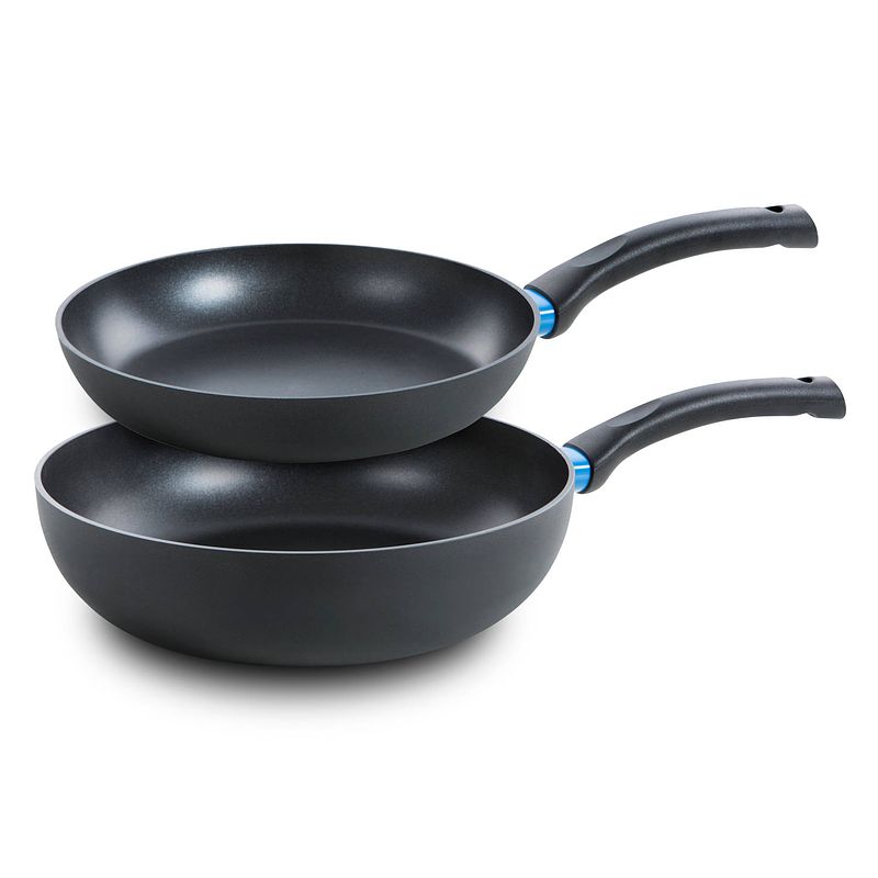 Foto van Bk blue label basics pannenset - koekenpan ø 28 cm & wokpan ø 28 cm