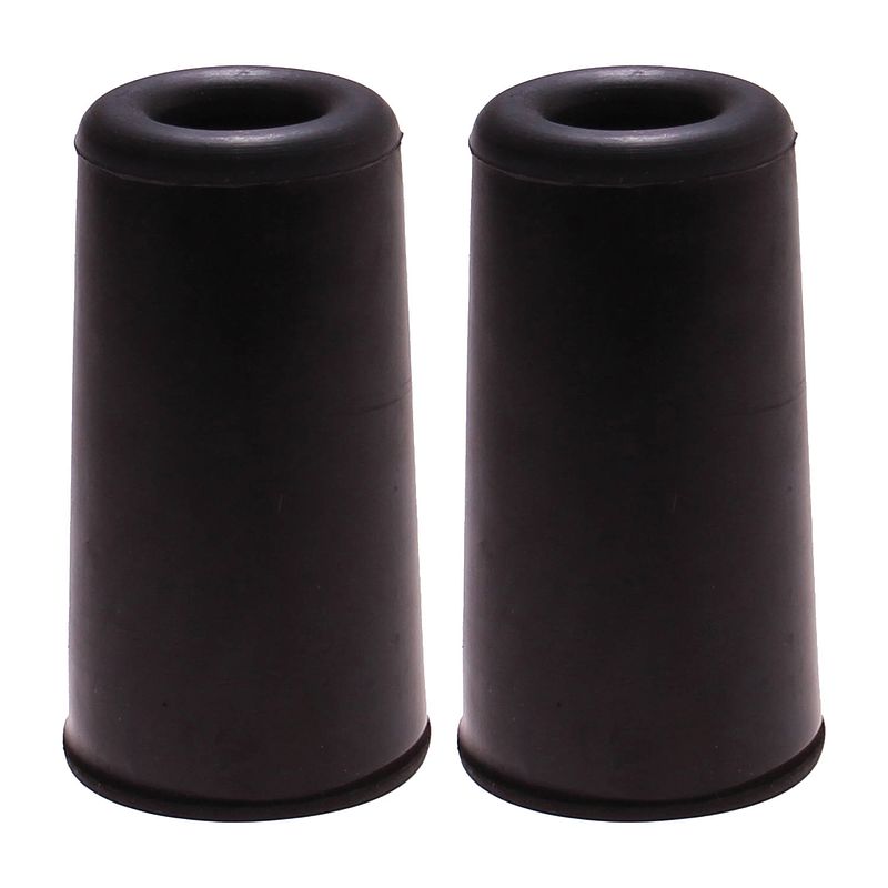 Foto van Deltafix deurbuffer - 2x - deurstopper - zwart - rubber - 75 x 40 mm - deurstoppers