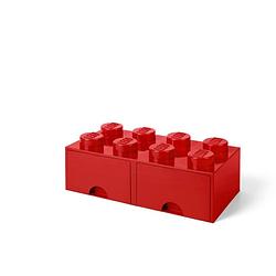 Foto van Lego brick 8 opberglade - rood