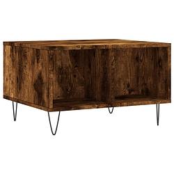 Foto van Vidaxl salontafel 60x50x36,5 cm bewerkt hout gerookt eikenkleurig