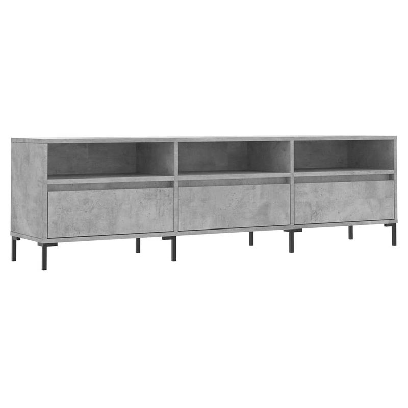 Foto van The living store tv-meubel betongrijs - 150 x 30 x 44.5 cm - praktisch - opvallend