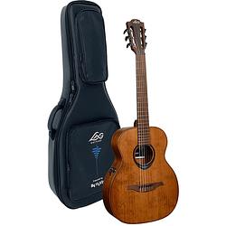 Foto van Lag guitars bluewave 1 tnbw1te-brw e/a klassieke gitaar met effecten en bluetooth