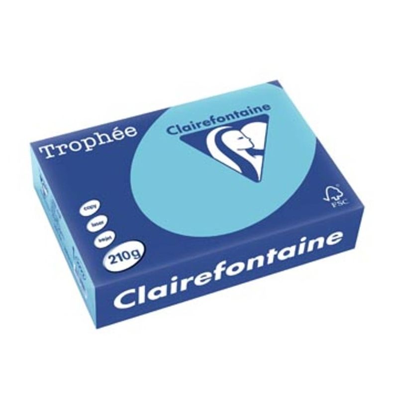 Foto van Clairefontaine trophée pastel a4 helblauw, 210 g, 250 vel