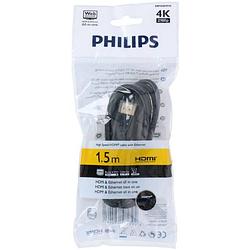 Foto van Philips hdmi kabel met ethernet swv5401p/10 - hdmi kabel 4k - 1.5 meter - minimaal signaalverlies - pvc - zwart