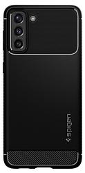 Foto van Spigen rugged armor samsung galaxy s21 back cover zwart