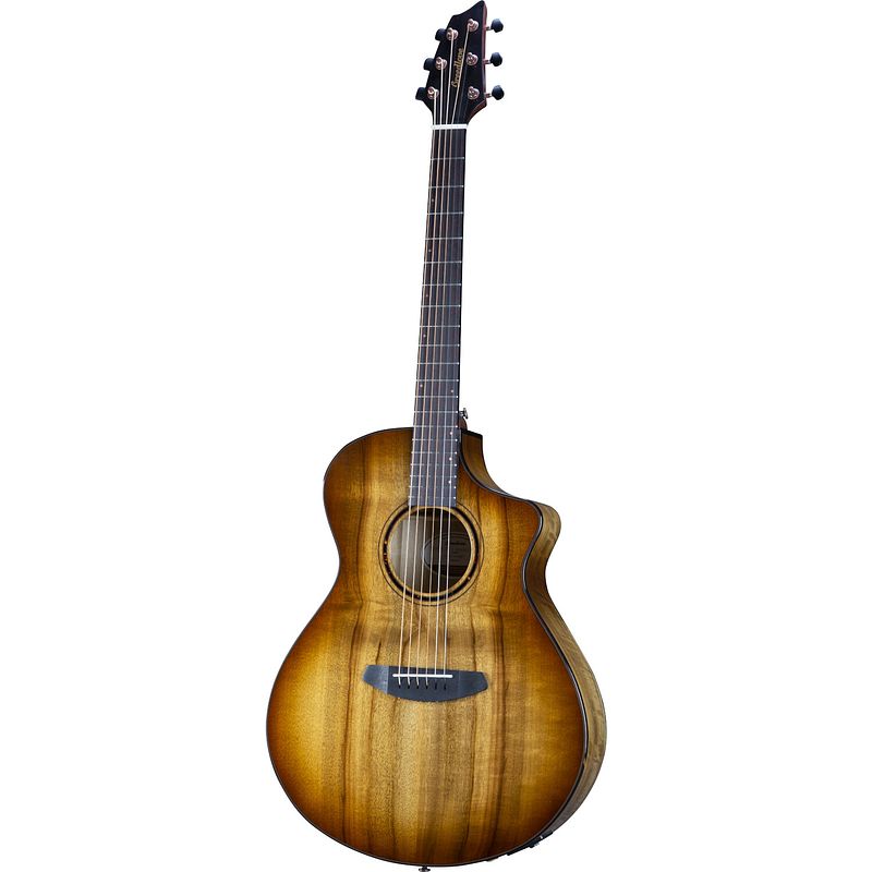 Foto van Breedlove eco collection pursuit exotic s concert amber burst elektrisch-akoestische westerngitaar