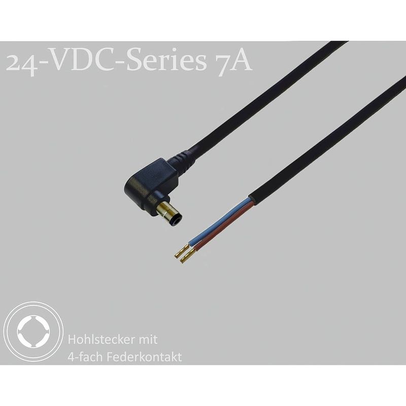 Foto van Bkl electronic dc-connector holle dc-stekker - adereindhulzen 5.5 mm 2.1 mm 1.5 m 1 stuk(s) single