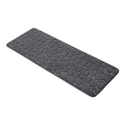 Foto van 4goodz pebbles anti-slip douchemat dubbele wasbak - 120x45 cm - donkergrijs