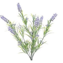 Foto van Groene/lilapaarse lavandula/lavendel kunstplant 44 cm bosje - kunstplanten