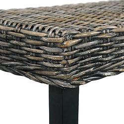 Foto van The living store kubu rattan bank - halbank - 160x35x45 cm - zwart