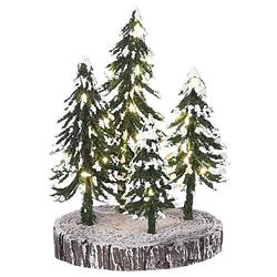Foto van Luville - - 4 snowy trees on base with warm white light battery operated