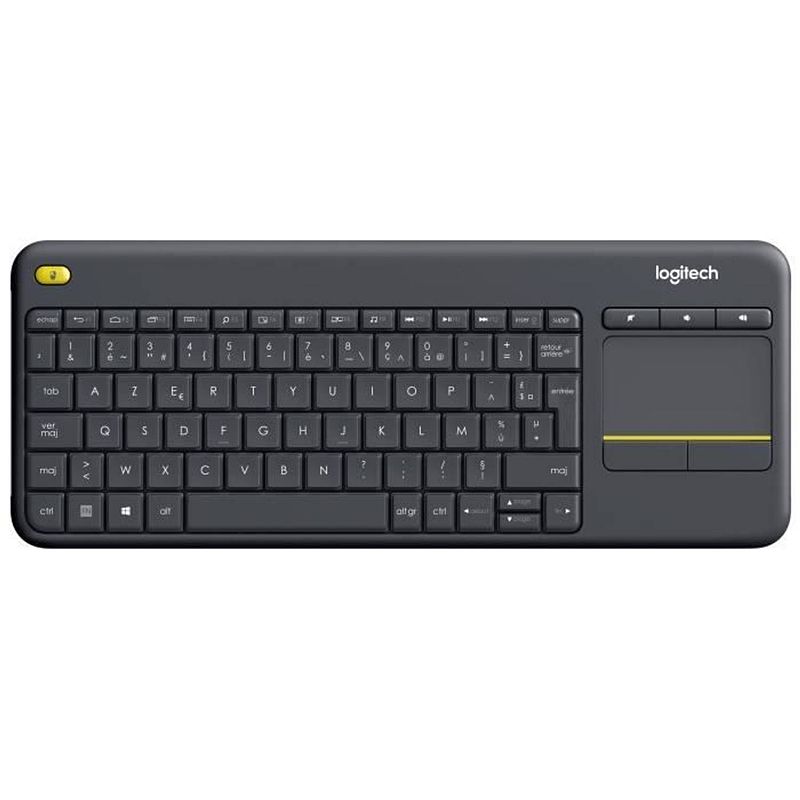 Foto van Logitech k400 plus multimedia tv-toetsenbord - azerty - draadloos - touchpad