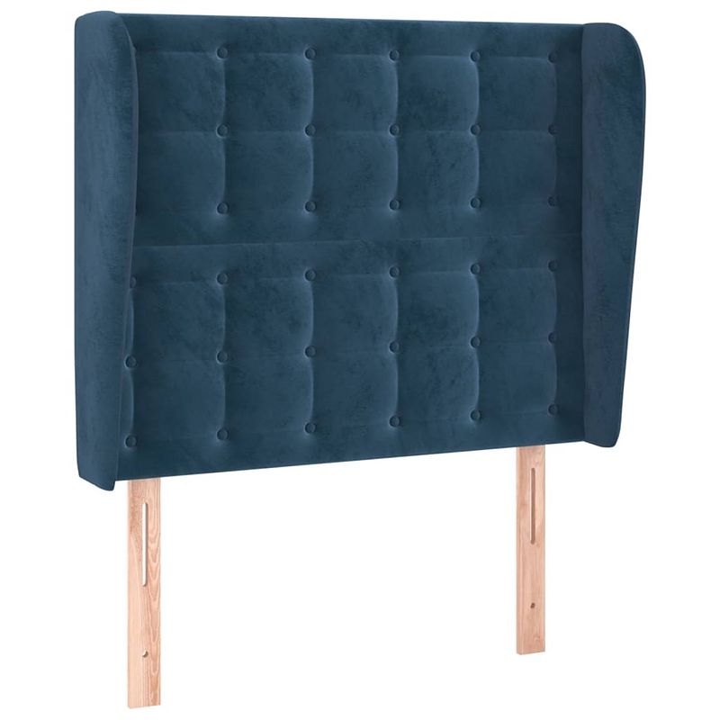 Foto van The living store hoofdbord classic - donkerblauw - 103 x 23 x 118/128 cm