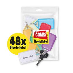 Foto van Sleutellabel combi-label openklapbaar- sleutelhanger - naamlabel - 48x