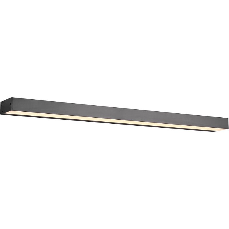 Foto van Led wandlamp - trion rolan - up en down - 13w - warm wit 3000k - rechthoek - mat zwart - aluminium