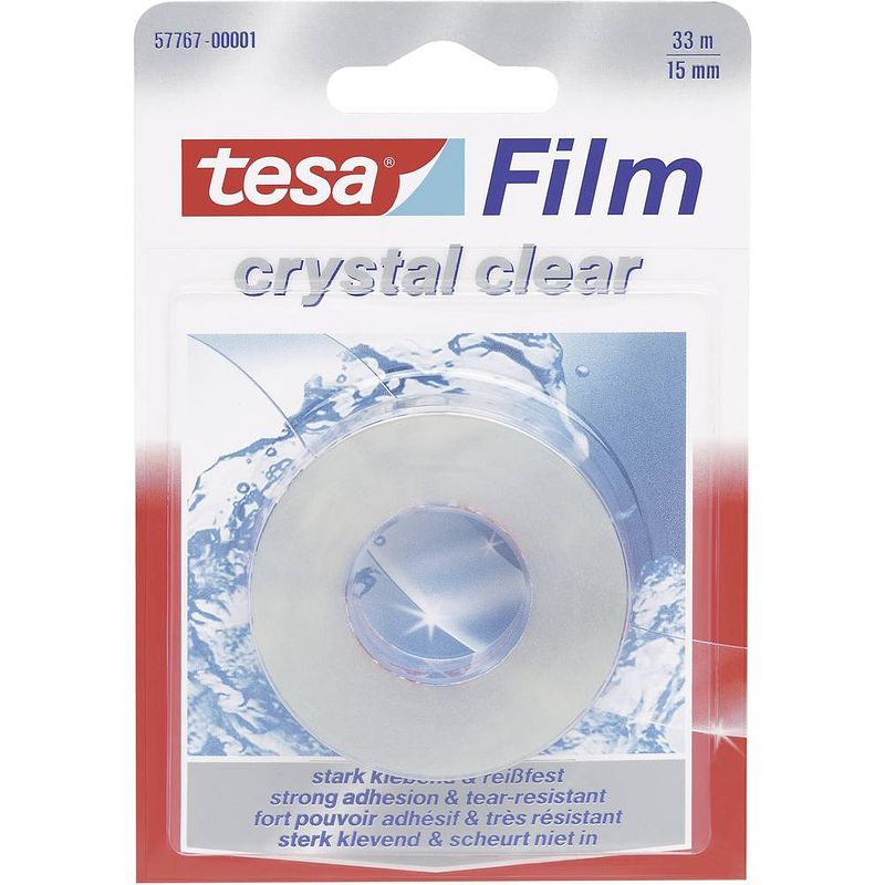 Foto van Tesa tesa 57767-00001-01 tesafilm kristall-klar transparant (l x b) 33 m x 15 mm 1 stuk(s)