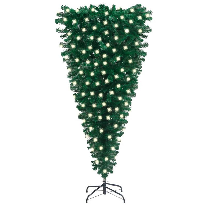 Foto van Vidaxl kunstkerstboom ondersteboven met led'ss 180 cm groen