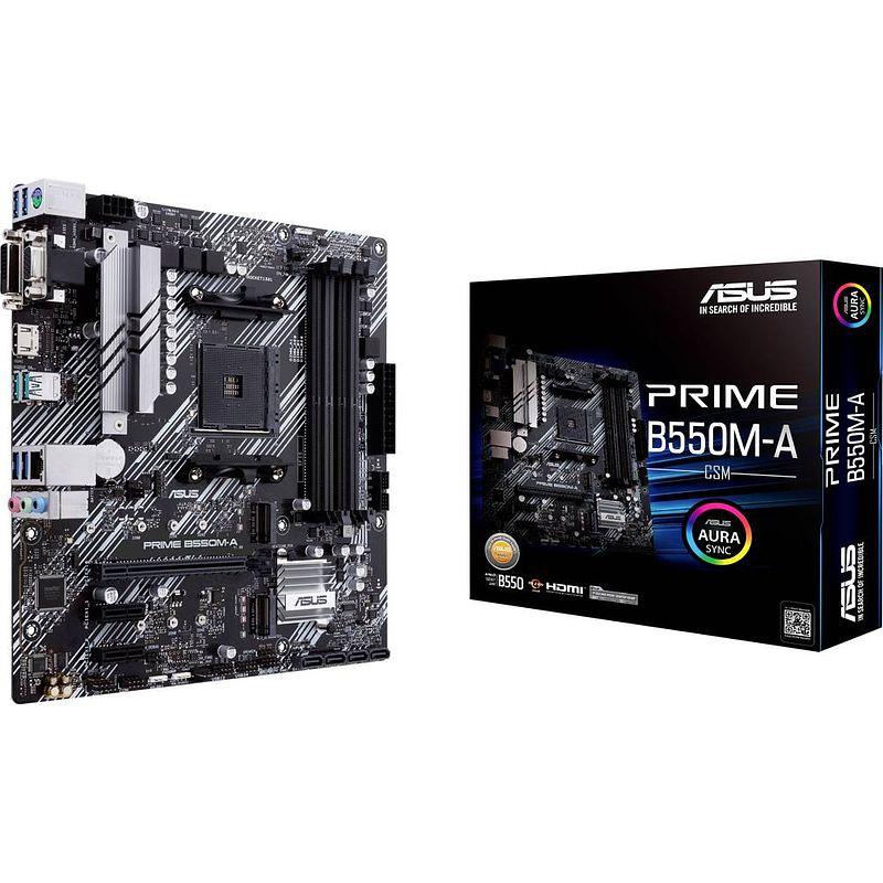 Foto van Asus prime b550m-a/csm moederbord socket amd am4 vormfactor micro-atx moederbord chipset amd® b550