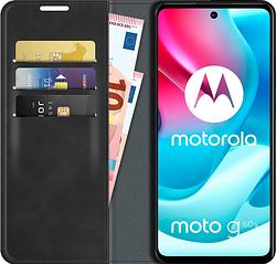 Foto van Just in case wallet magnetic motorola moto g60s book case zwart