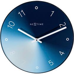 Foto van Wandklok nextime gradient ø 40 cm blauw/zwart