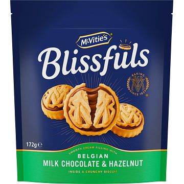 Foto van Mcvitie'ss blissfuls belgian milk chocolate & hazelnut 172g bij jumbo