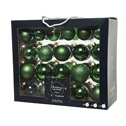 Foto van Kerstbal glas d7cm dengrn ass 42st