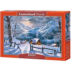 Foto van Castorland puzzel snowy morning 68 cm karton 1500 stukjes
