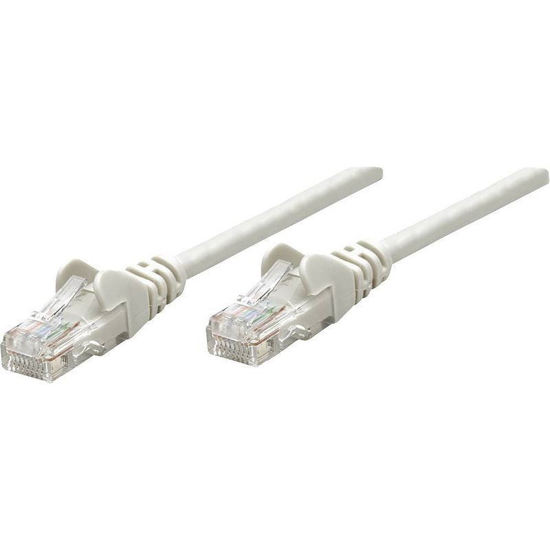 Foto van Intellinet 336772 rj45 netwerkkabel, patchkabel cat 6 u/utp 15.00 m grijs 1 stuk(s)