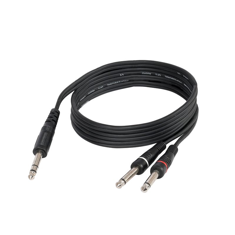 Foto van Devine va6030 jack male stereo-2x jack male 3m verloopkabel